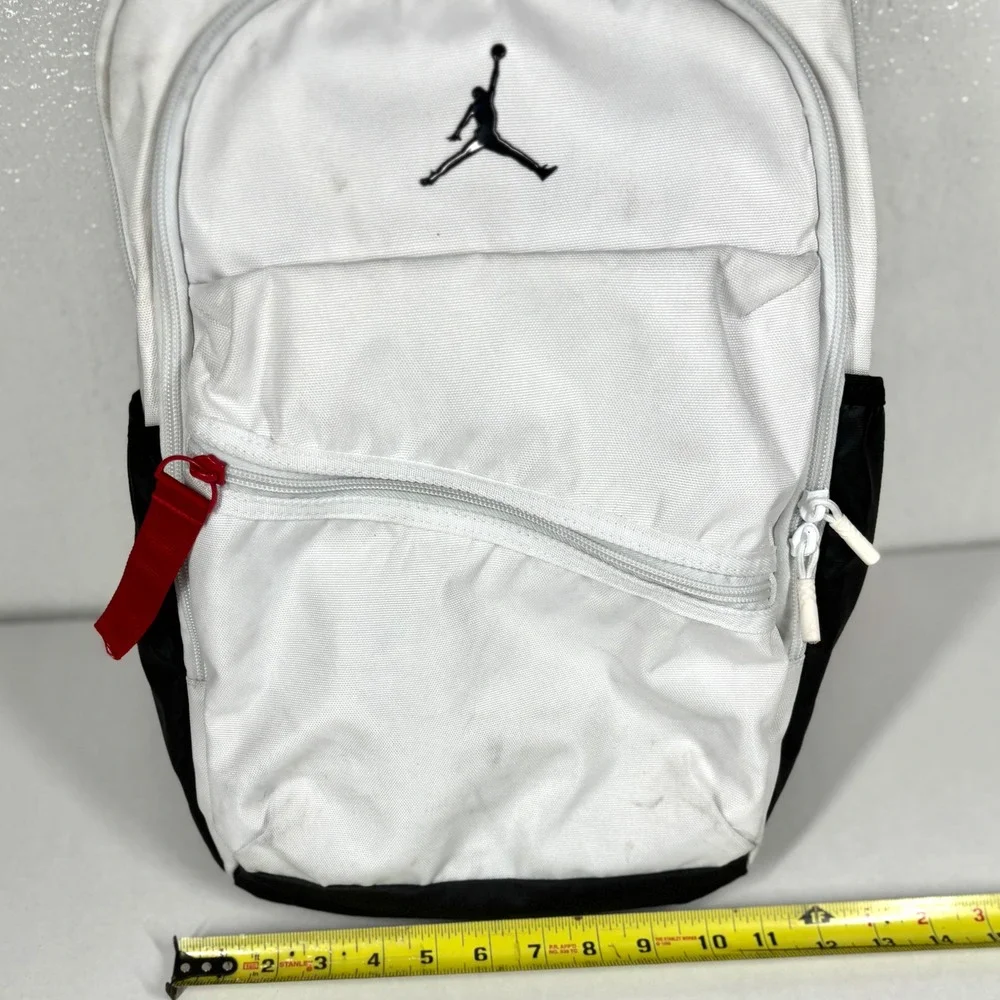 2 Nike‎ Jordan Jumpman Duffel Bag + Backpack SET White Black Red Logo 2pc LOT